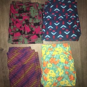Set of 4 Lularoe OS Leggings